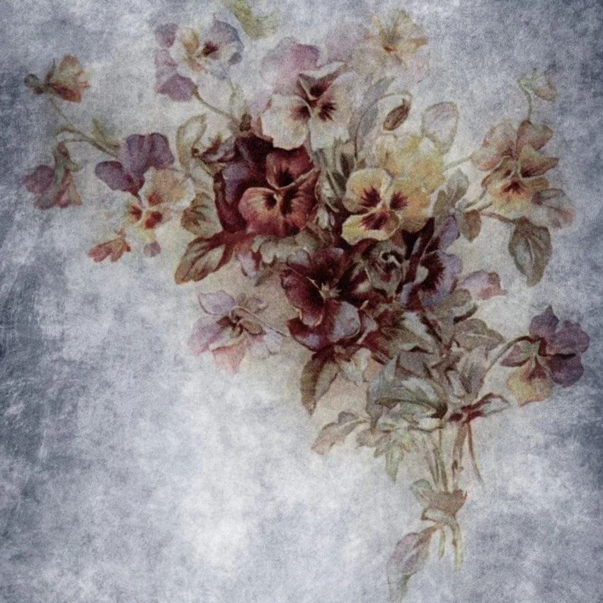 Misty Garden Bloom wallpaper design