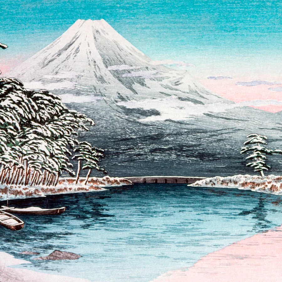 Mount Fuji Reflections wallpaper design