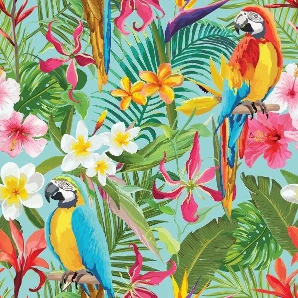 Parrot Paradise wallpaper design