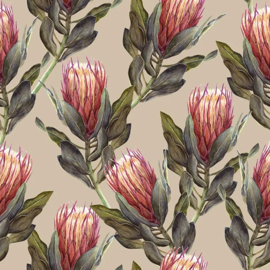 Protea Elegance wallpaper design