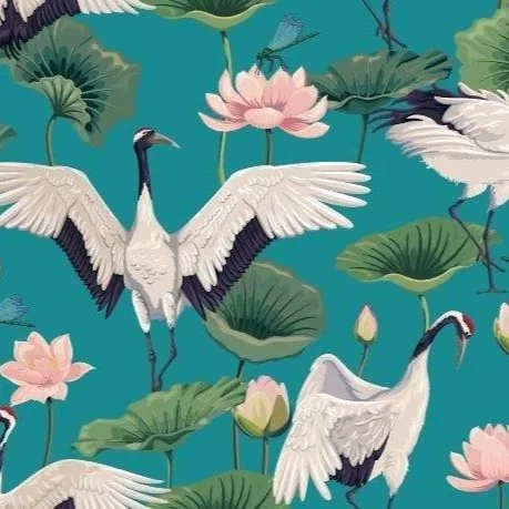 Serenity Cranes wallpaper design