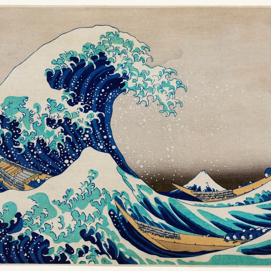 The Great Wave wallpaper design