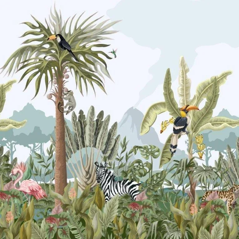 Tropical Eden wallpaper design