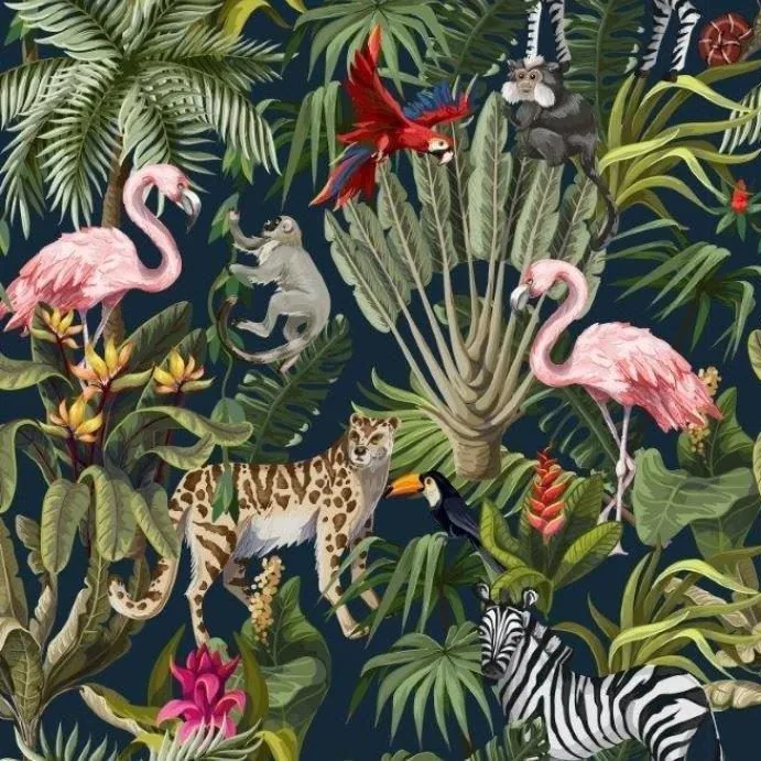 Giraffe Grove wallpaper design