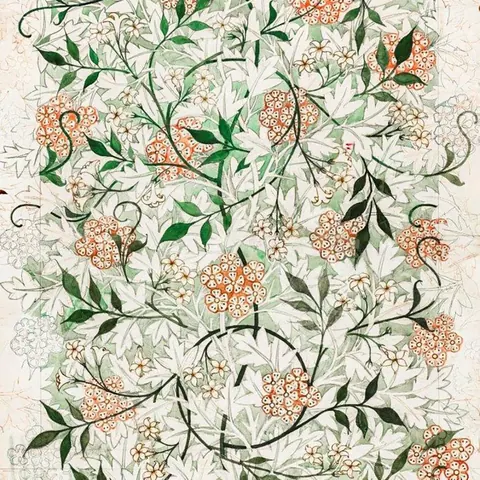 Verdant Bloomscape wallpaper design