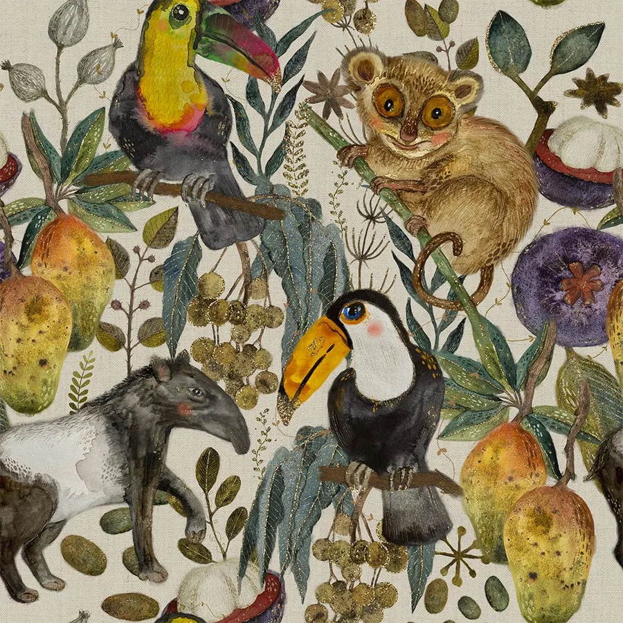 Whimsy Jungle wallpaper design