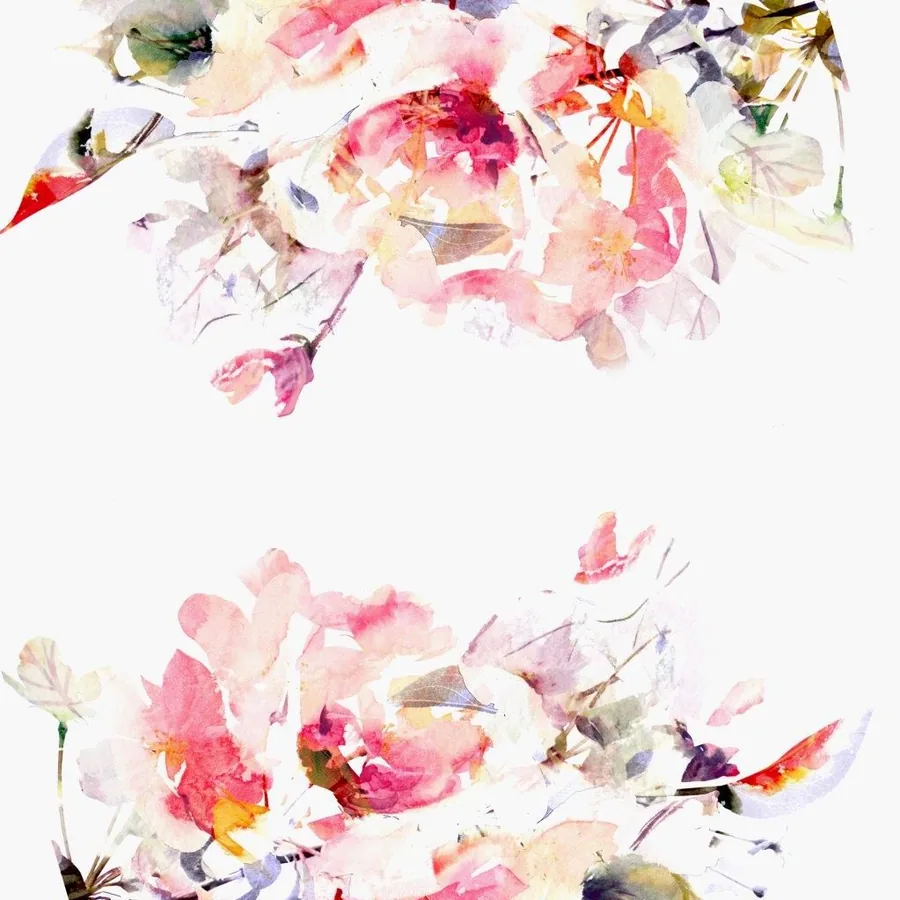 Whispers of Petal Watercolour wallpaper design