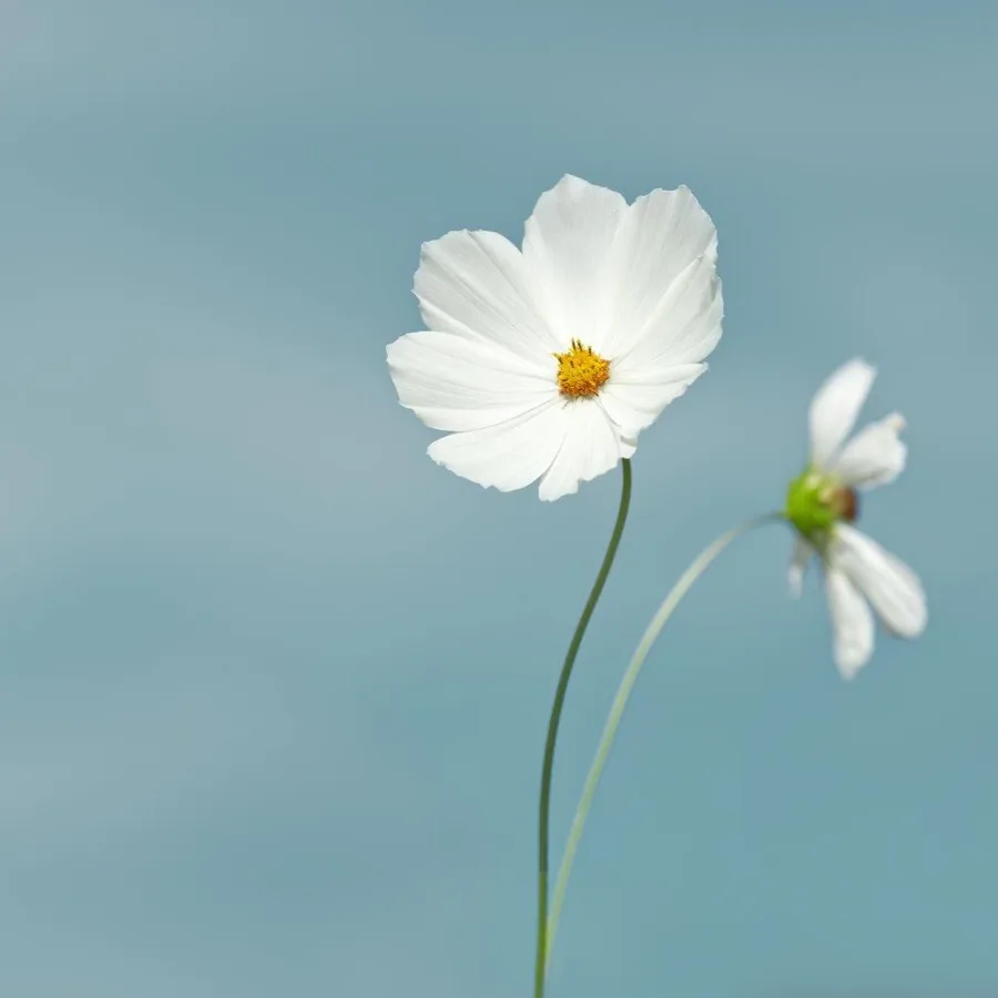 White Cosmos Serenity wallpaper design