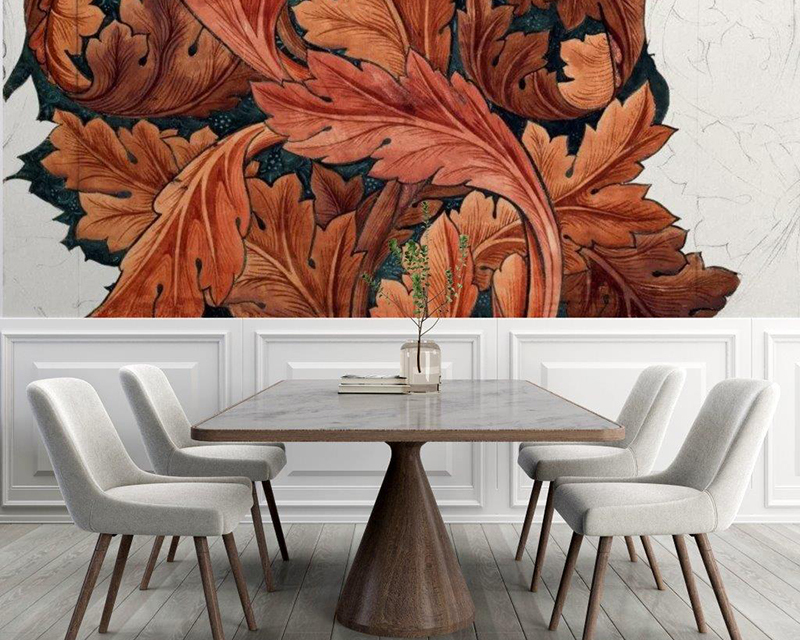 Smart-Art-lounge-William-Morris-Auntum-leaves-pattern-art