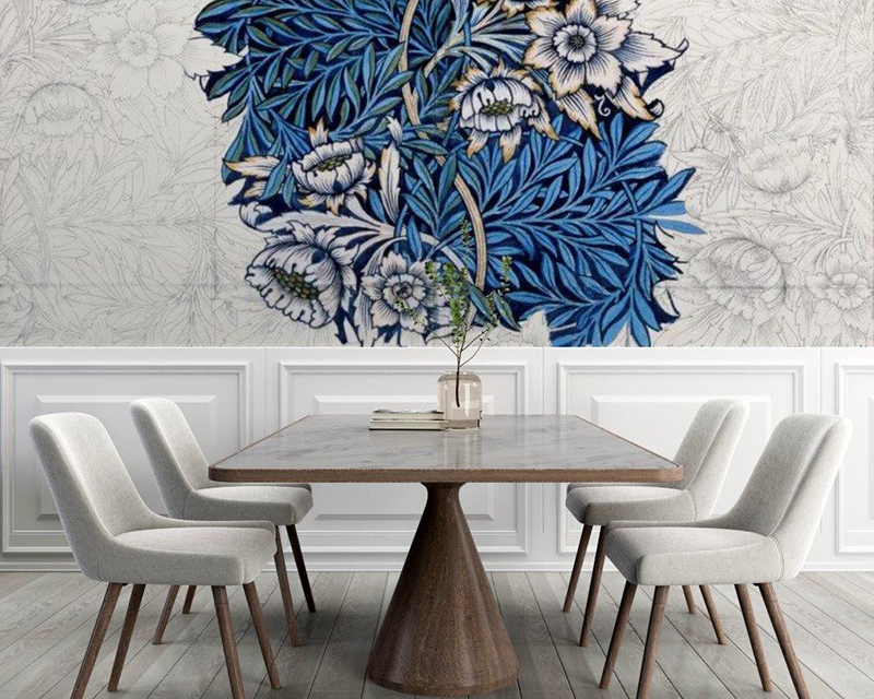 Smart-Art-lounge-William-Morris-Tulip-and-Willow-pattern-art