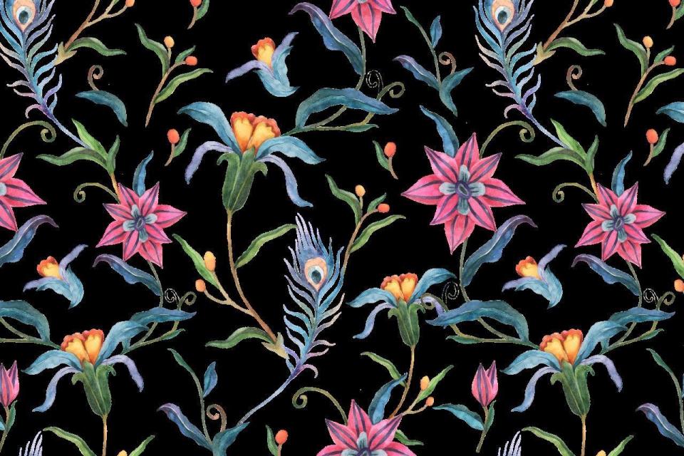 1_smart-art-floral-botanical-design-flowers-and-peacock-feathers