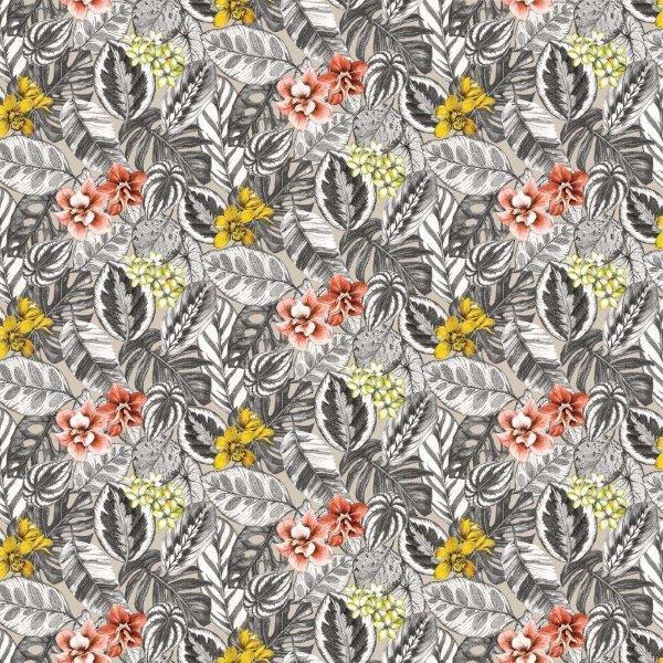 1_smart-art-floral-botanical-design-black-and-white-leaves-with-colourful-red-and-yellow-flowers
