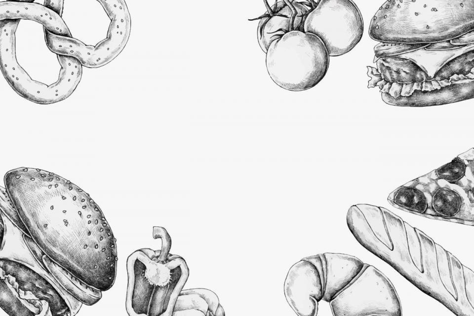 smart-art-fruits-food-illustrations-black-and-white-burger-and-breads