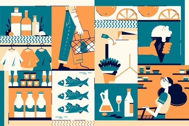 RETRO-ILLUSTRATIONS-SHOPPING