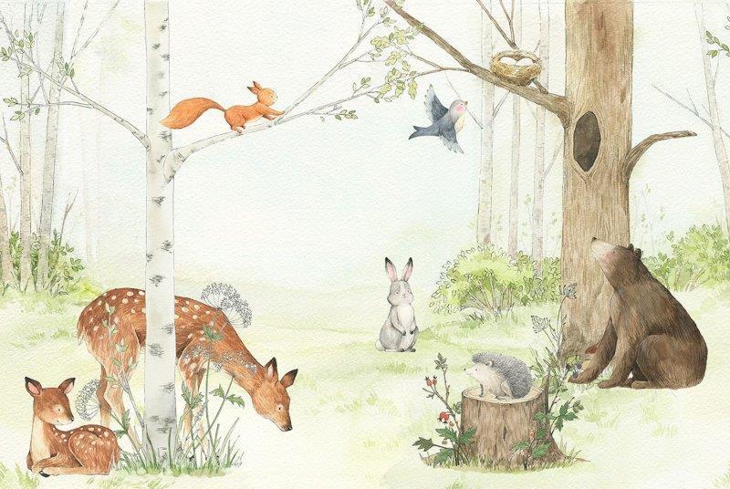 smart-art-kiddies-wallpaper-bambi-squirel-bear9