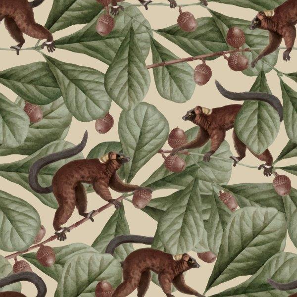 smart-art-patterns-tropical-lemur-with-fruits-leaves