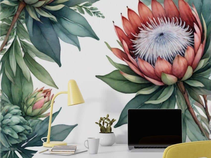 SmartArt-bespoke-wallpaper-fynbos-protea-1
