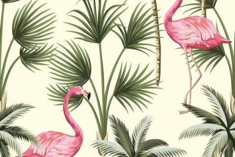 parot-banana-leaves-leopard-flamingo-103