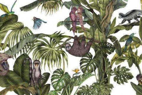 parot-banana-leaves-leopard-flamingo-108