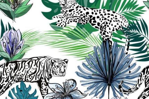 parot-banana-leaves-leopard-flamingo-44