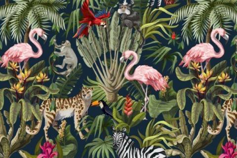parot-banana-leaves-leopard-flamingo-58