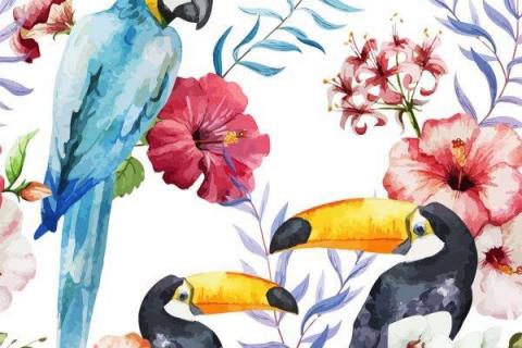 parot-banana-leaves-leopard-flamingo-77