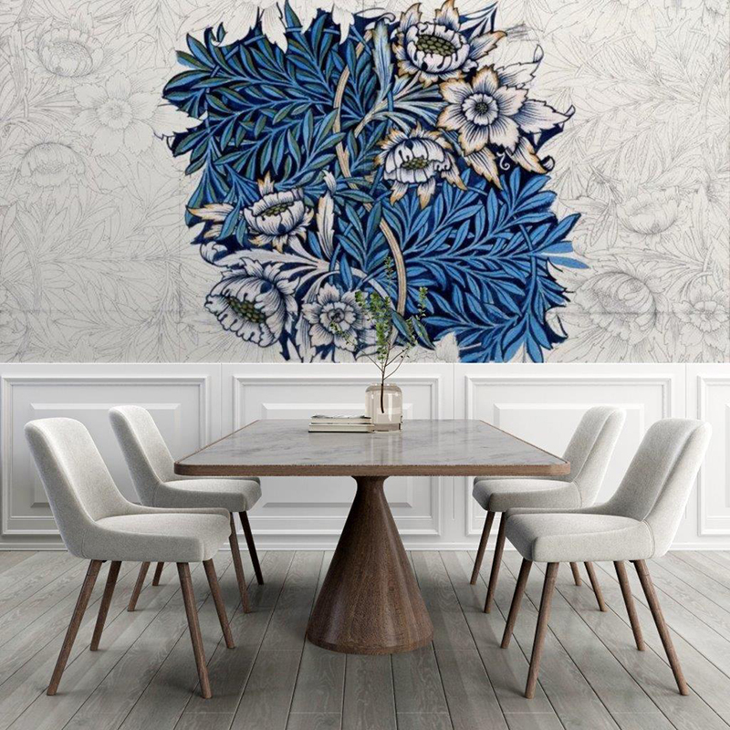 Smart Art - lounge - William Morris - Tulip and Willow pattern art