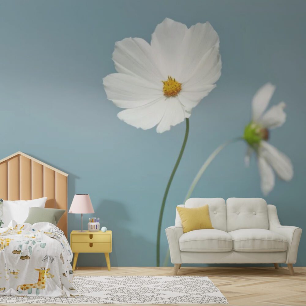 White Cosmos Serenity Wallpaper